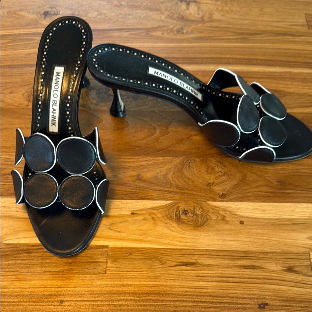 Manolo Blahnik Black Women's Sandals 36.5